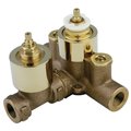 Kingston Brass Thermostatic Valve with Volume Control, Polished Brass KS36320V